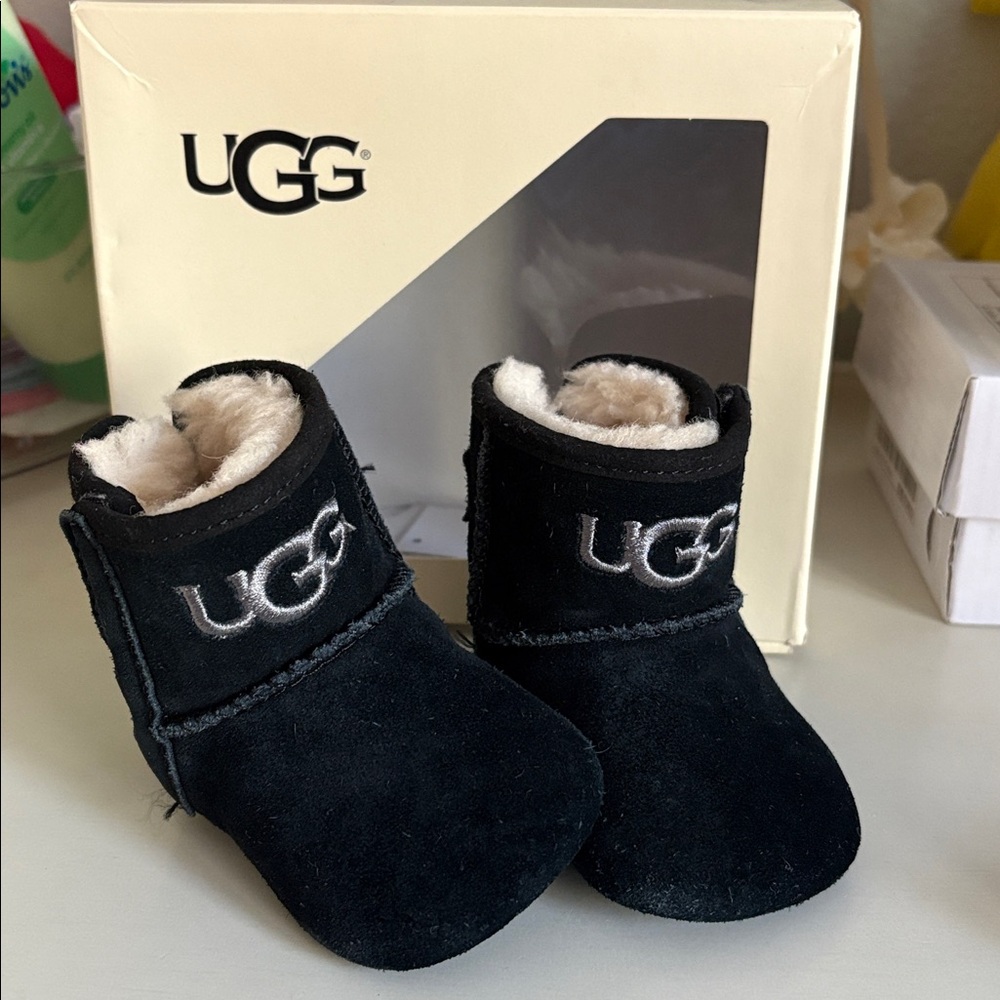UGG Infant Black Suede Booties